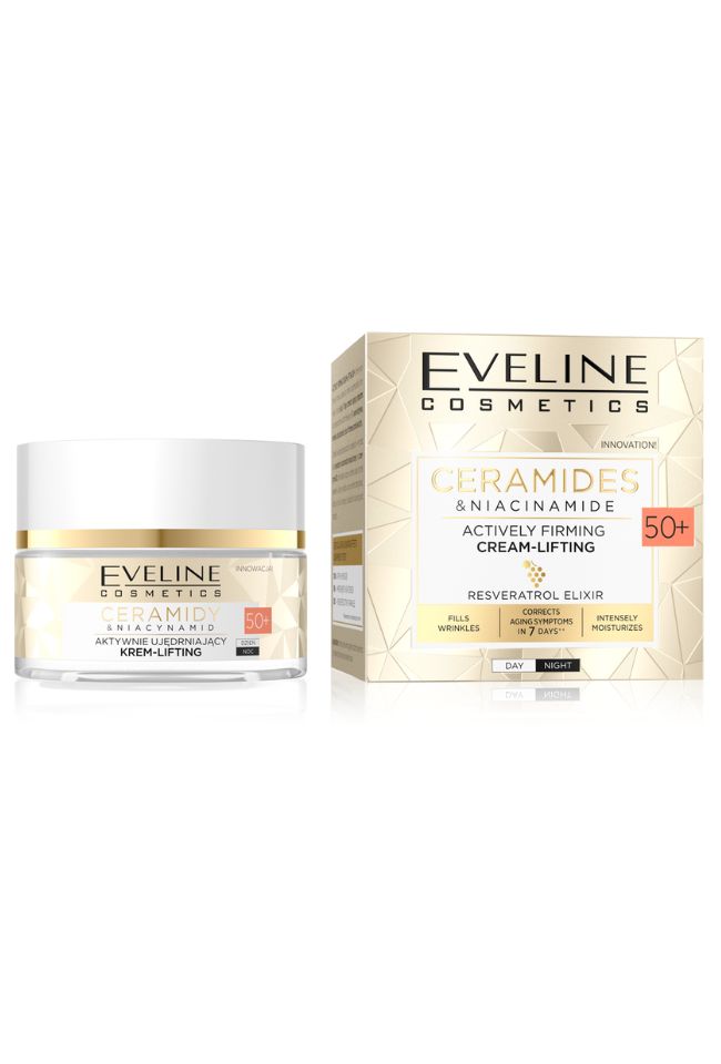EVELINE CERAMIDES & NIACINAMIDE ДНЕВЕН/НОЩЕН КРЕМ 50+ 50мл