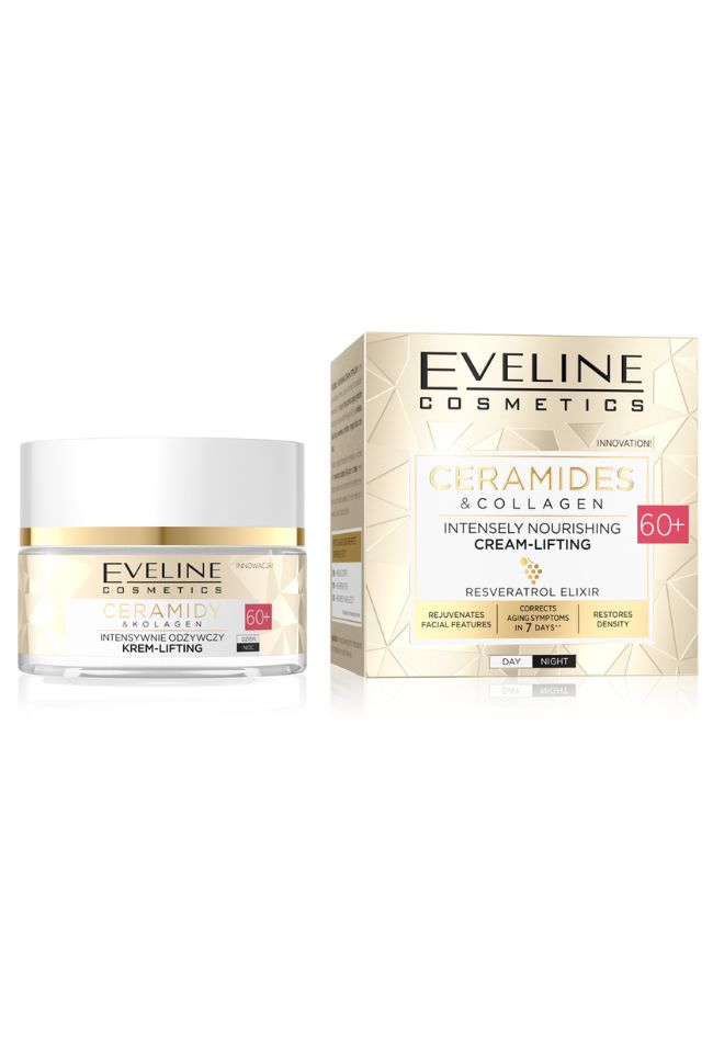 EVELINE CERAMIDES & COLLAGEN ДНЕВЕН/НОЩЕН КРЕМ 60+ 50мл