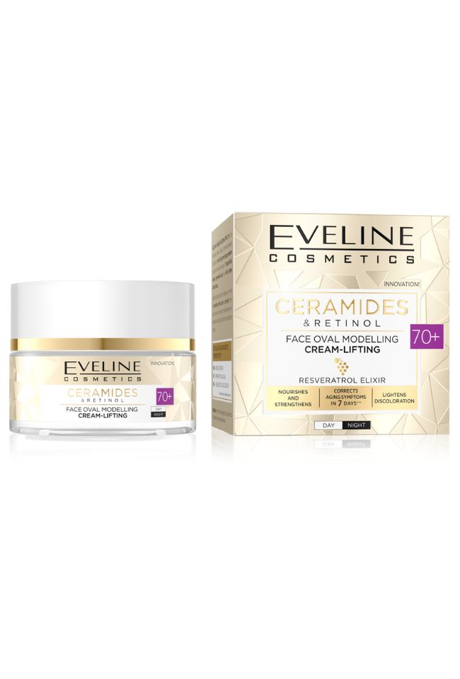 EVELINE CERAMIDES & RETINOL ДНЕВЕН/НОЩЕН КРЕМ 70+ 50мл