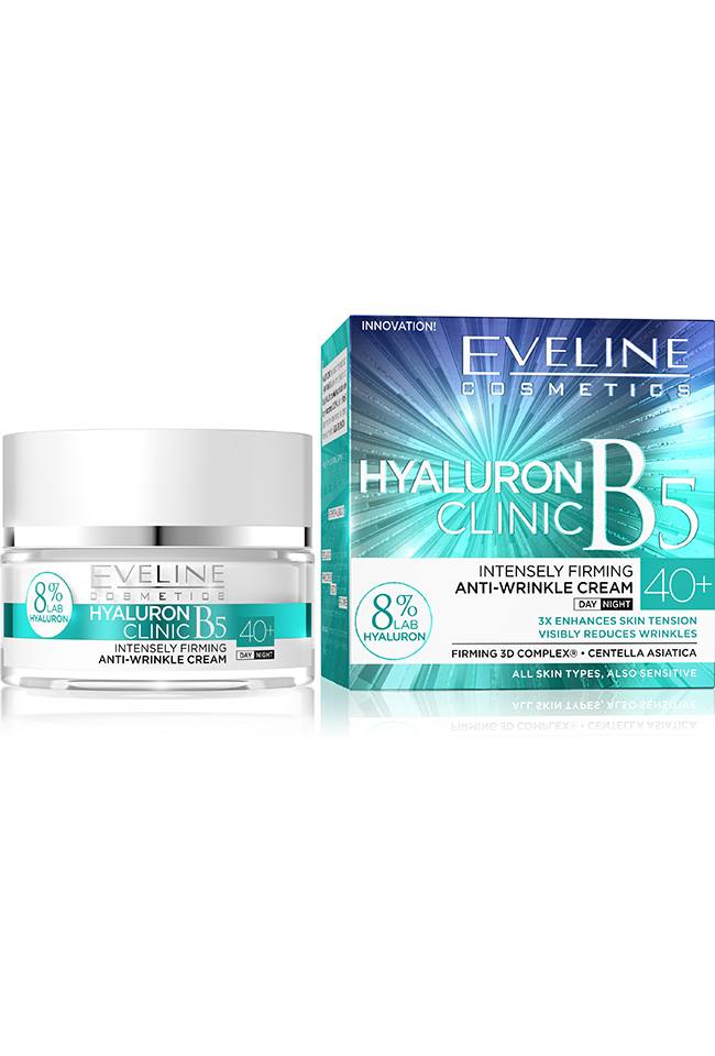 EVELINE HYALURON CLINIC ДНЕВЕН И НОЩЕН КРЕМ ЗА ЛИЦЕ 40+ 50мл